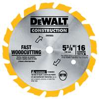 DW-9055 5-3/8 16T CARBIDE BLADE FAST WOODCUTTING