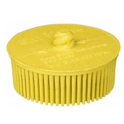 3M-07525 2"X5/8 TAPERED MED YELLOW ROLOC BRISTLE DISC 10/BOX