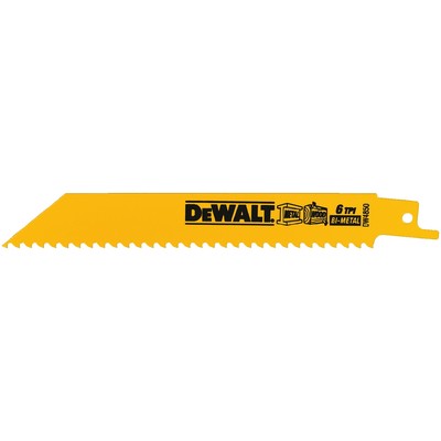 DW-4850 6" 6TPI WOOD CUTTING RECIPROCATING SAW BLADE (5PK)
