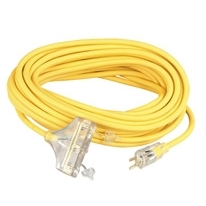 EXTENSION CORD - 12/3 25' SJTW - TRI-SOURCE LIGHTED END
