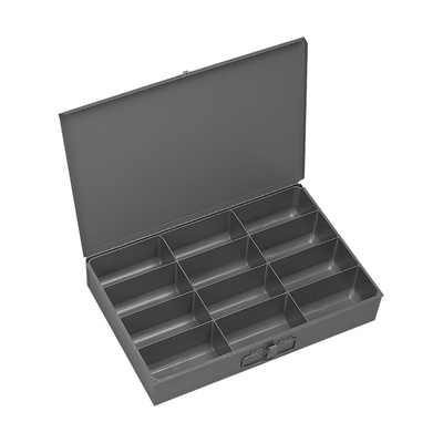 BINDS12 211-95 12-HOLE SMALL STEEL COMPARTMENT BOX 13-3/8X9-1/4X2