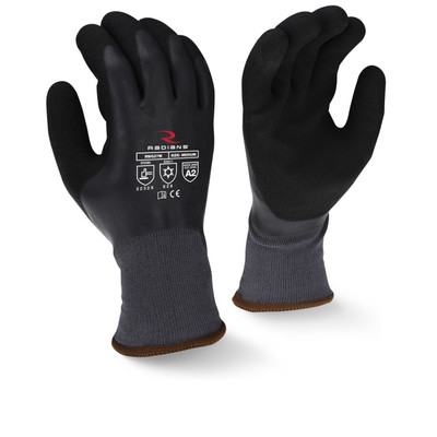 DPG-RWG28T-XL 13GA GRAY SHELL/BLACK PALM A2 LINED COATED GLOVE-XL