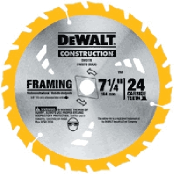 DW-3578B10 7-1/4 24T CONSTRUCTION FRAMING BLADE