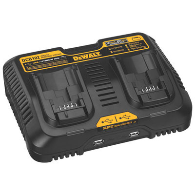 DW-DCB102 12/20V DUAL CHARGER WITH USB PORTS