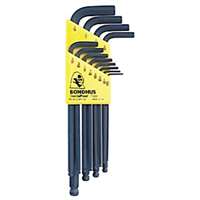 Bondhus 28072 8mm Ball End Tip Hex Key L-Wrench with GoldGuard Finish 152mm Pack of 25 