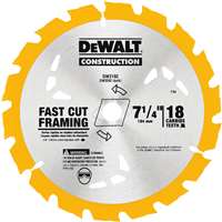 DW-3192 7-1/4 18T CIRCULAR SAW BLADE - FAST CUT FRAMING