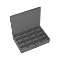 113-95 16-HOLE LARGE STEEL COMPARTMENT BOX 18X12X3