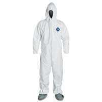 DUP-TY122S2XL TYVEK COVERALL W/ELASTICWRIST & ANKES, HOOD AND BOOTS